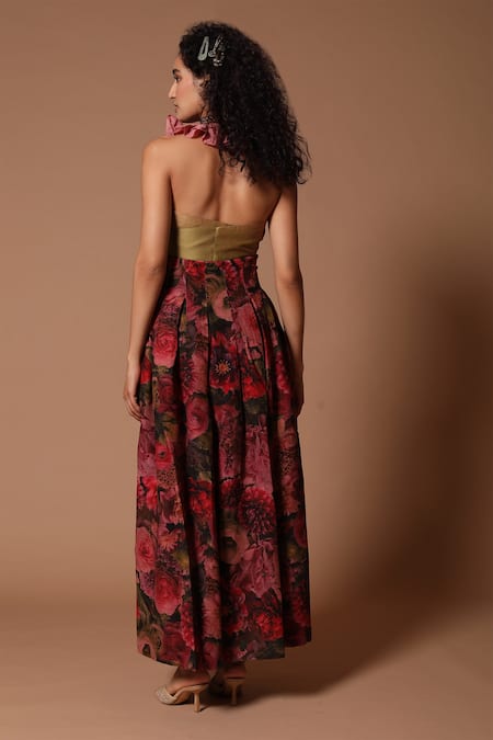 Rohit Bal Ombre Crop Top & Skirt Set 