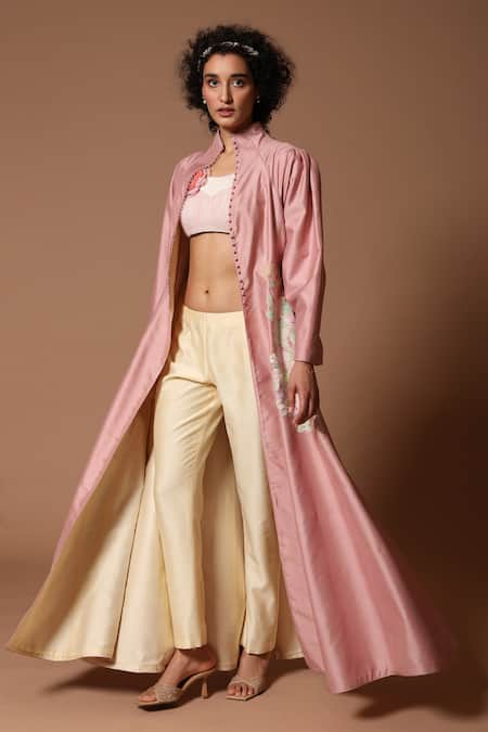 Rohit Bal Chanderi Jacket & Trouser Set 