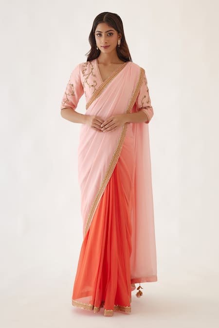 Nikasha Ombre Saree With Blouse 