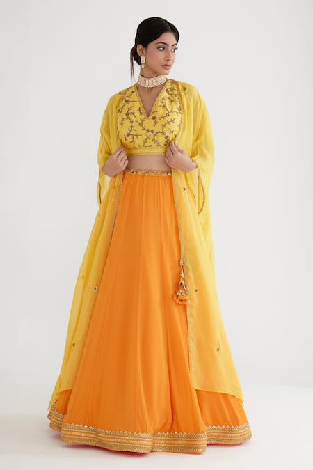 Nikasha Embroidered Cape Lehenga Set 