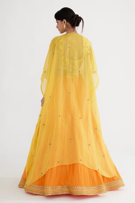 Nikasha Embroidered Cape Lehenga Set 