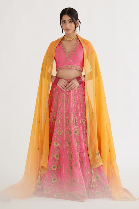 Nikasha Floral Embroidered Lehenga Set 