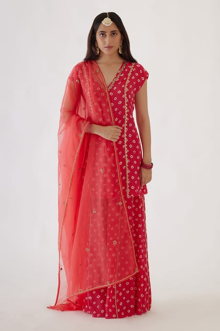 Nikasha Bandhani Print Kurta Sharara Set 