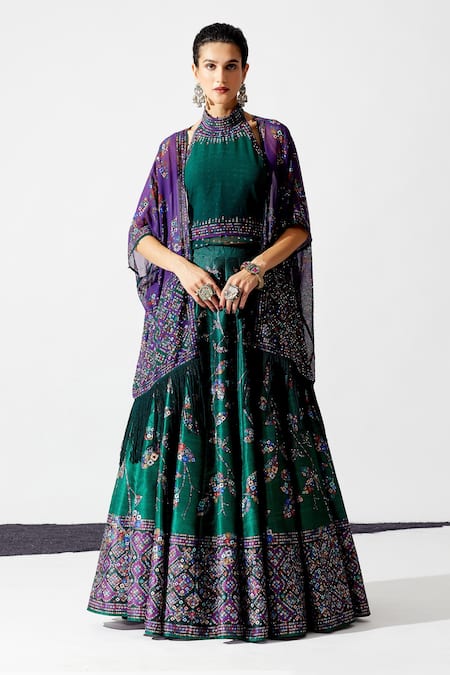 Rajdeep Ranawat Leela Geometric Print Lehenga Set 