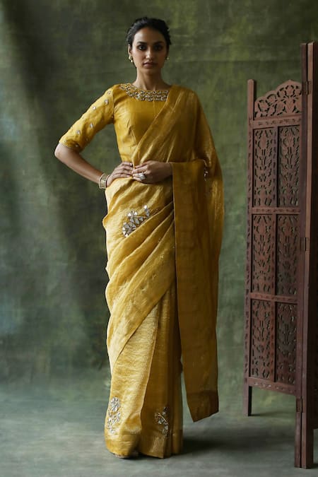 Begum Gulnaaz Saree With Embroidered Blouse 