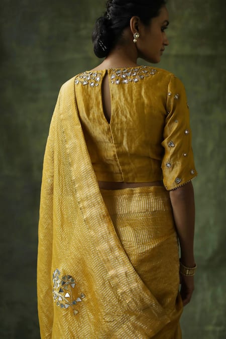 Begum Gulnaaz Saree With Embroidered Blouse 