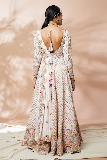 Tamanna Punjabi Kapoor Chevron Embroidered Anarkali With Dupatta 