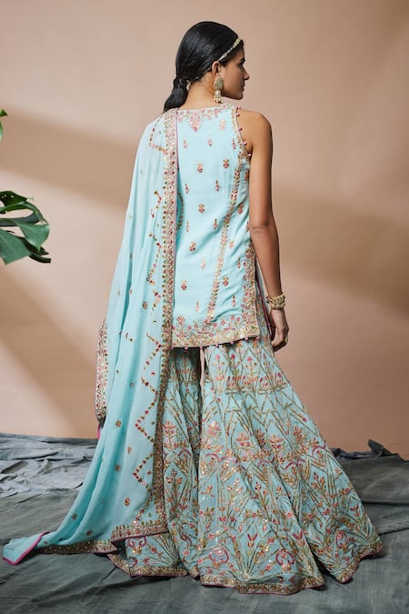 Tamanna Punjabi Kapoor Embroidered Kurta Sharara Set 