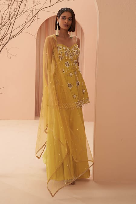 Parul Gandhi Embellished Kurta Sharara Set 
