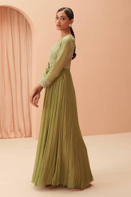 Parul Gandhi Floral Embellished Anarkali With Dupatta 