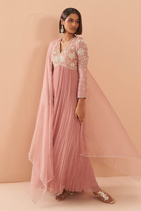 Parul Gandhi Pleated Anarkali With Dupatta 