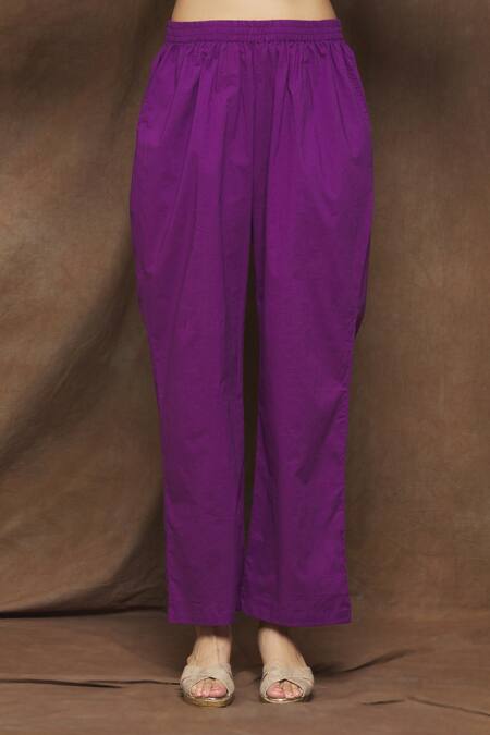 Turaja_Purple 40% Silk), Dupatta Banarasi Organza, Pure Zari Embroidered Kurta Set_at_Aza_Fashions