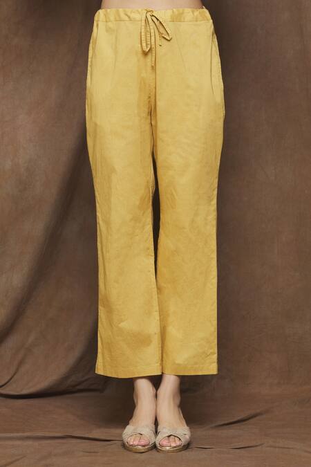 Turaja_Yellow 40% Silk), Dupatta Kota Doriya, Pure Chanderi (60% Embroidered Kurta Set_at_Aza_Fashions