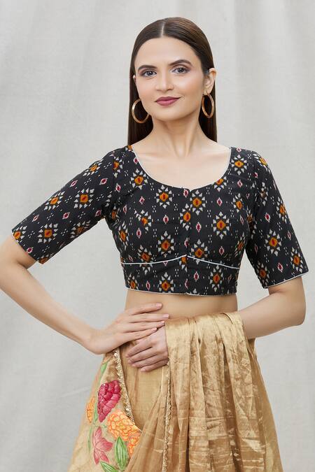 Samyukta Singhania Cotton Geometric Pattern Blouse 