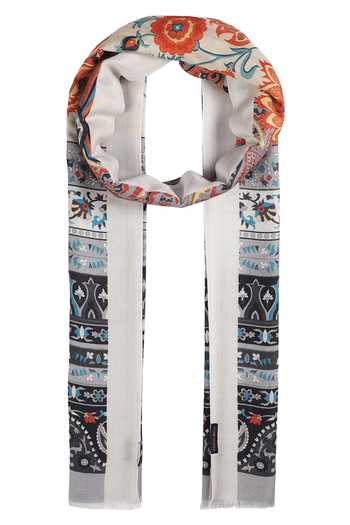 Buy_Shingora_Grey Printed Paisley And Floral Stole _Online_at_Aza_Fashions