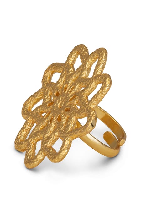 Mnsh Floral Cutwork Ring 