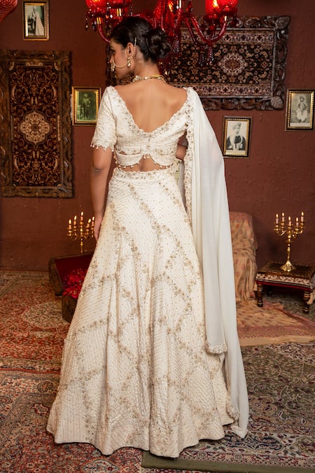 Ankur J Alabasted Embroidered Bridal Lehenga Set 