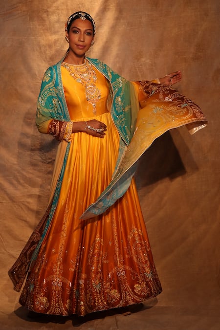 The Royaleum Yamika Embroidered Anarkali With Dupatta 