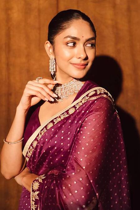 Shimai Jayachandra Pink Banarasi Silk-cotton Sequins And Almandine Handloom Saree With Blouse Piece Online at Aza Fashions Shimai Jayachandra_Pink Banarasi Silk-cotton Sequins And Almandine Handloom Saree With Blouse Piece_Online_at_Aza_Fashions