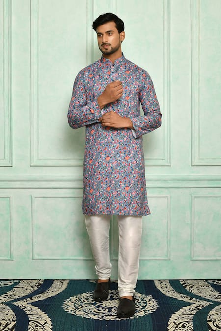 Adara Khan Floral Pattern Kurta Set 