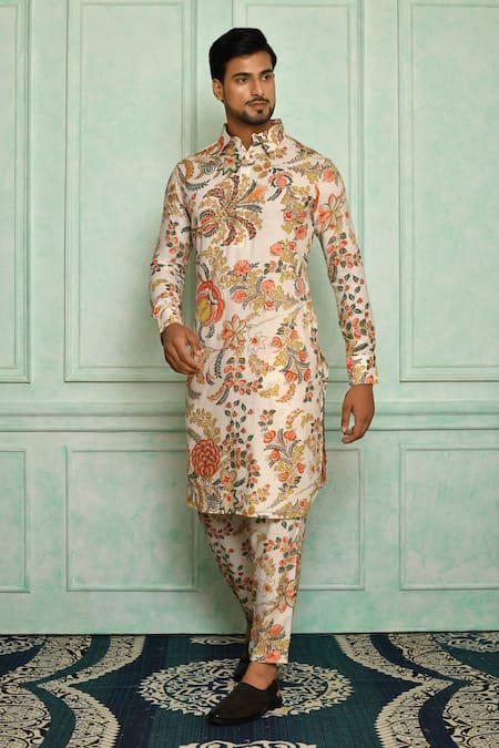 Pranay Baidya Floral Print Kurta Set 