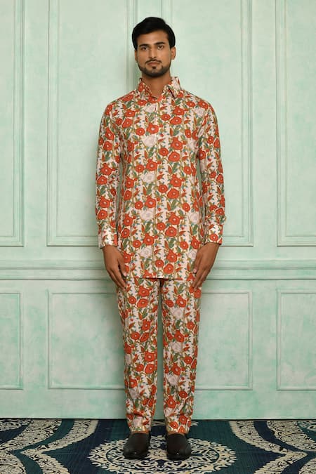 Pranay Baidya Floral Print Kurta Set 