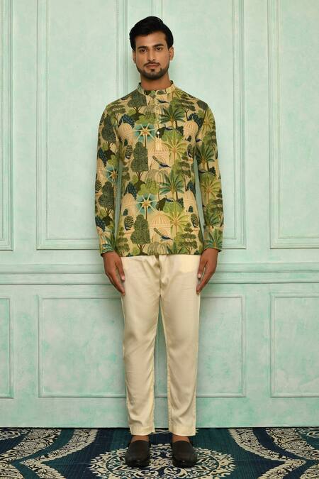 Buy Pranay Baidya Blue , Malai Peacock, Garden Print Short Kurta Set Online at Aza Fashions Buy_Pranay Baidya_Blue , Malai Peacock, Garden Print Short Kurta Set_Online_at_Aza_Fashions