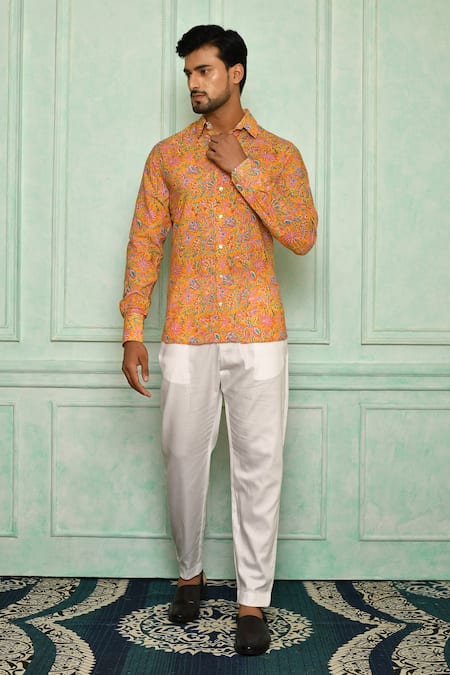 Pranay Baidya Floral Print Shirt & Pant Set 