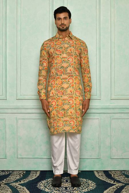 Buy Pranay Baidya Multi Color , Malai Floral Print Kurta Set Online at Aza Fashions Buy_Pranay Baidya_Multi Color , Malai Floral Print Kurta Set _Online_at_Aza_Fashions