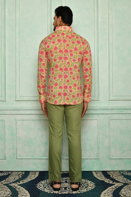 Pranay Baidya Floral Print Short Kurta Set 