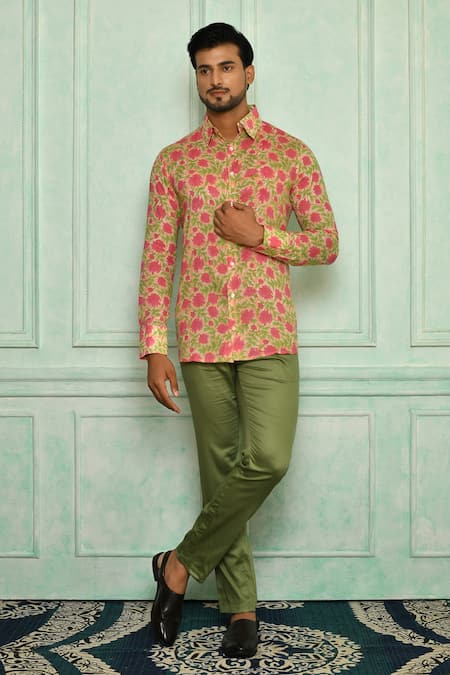 Pranay Baidya Floral Print Short Kurta Set 