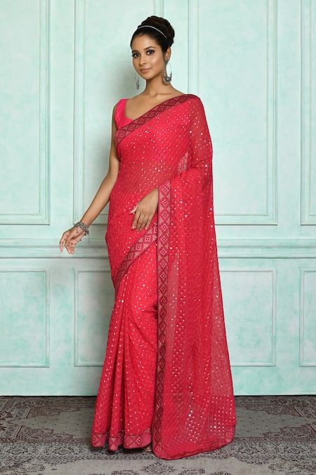 Nazaakat by Samara Singh Sequin Embroidered Saree 