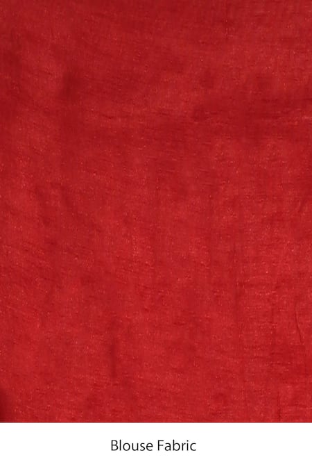 Shop_Samyukta Singhania_Red Chiffon, Bamboo Sequins Round Neck Embroidered Printed Saree_Online_at_Aza_Fashions