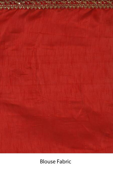 Shop Samyukta Singhania Red Georgette, Brocade Sequins Botanical Print Saree Online at Aza Fashions Shop_Samyukta Singhania_Red Georgette, Brocade Sequins Botanical Print Saree _Online_at_Aza_Fashions