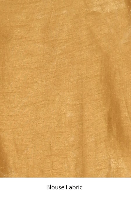 Shop_Samyukta Singhania_Brown Georgette, Brocade Sequins, Embroidery Square Neck Saree_Online_at_Aza_Fashions