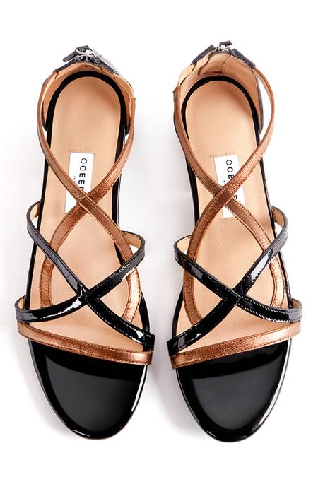 Shop Oceedee Black Zuri Cutout Strap Heels at Aza Fashions Shop_Oceedee_Black Zuri Cutout Strap Heels_at_Aza_Fashions