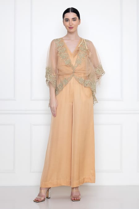 DILNAZ Wide Legged Jumpsuit With Kaftan Top 