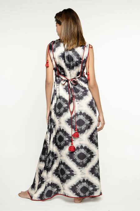 Shop Anmol Kakad Black Satin Tswana Cowl Neck Dress at Aza Fashions Shop_Anmol Kakad_Black Satin Tswana Cowl Neck Dress_at_Aza_Fashions