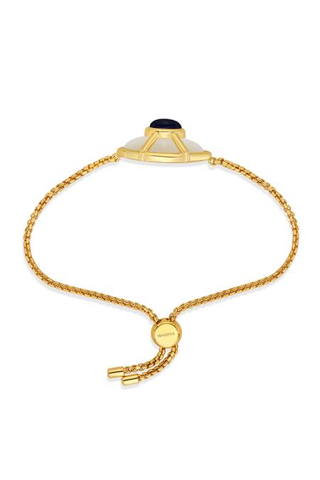 Shop_Isharya_Blue Rock Crystal Evil Eye Saphire Double Bracelet_Online_at_Aza_Fashions