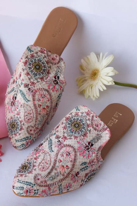 La Fiza Maahi Floral Print Mules 