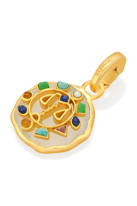 Isharya_Multi Color White Jade Libra Zodiac Charm_Online_at_Aza_Fashions