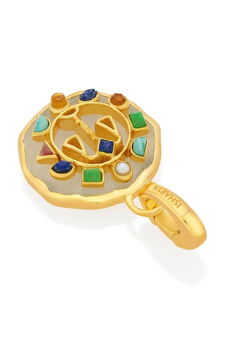 Buy_Isharya_Multi Color White Jade Libra Zodiac Charm_Online_at_Aza_Fashions