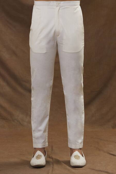 The MeN'S Kompany Orange Chanderi Silk Kurta And Pant Set at Aza Fashions The MeN'S Kompany_Orange Chanderi Silk Kurta And Pant Set _at_Aza_Fashions