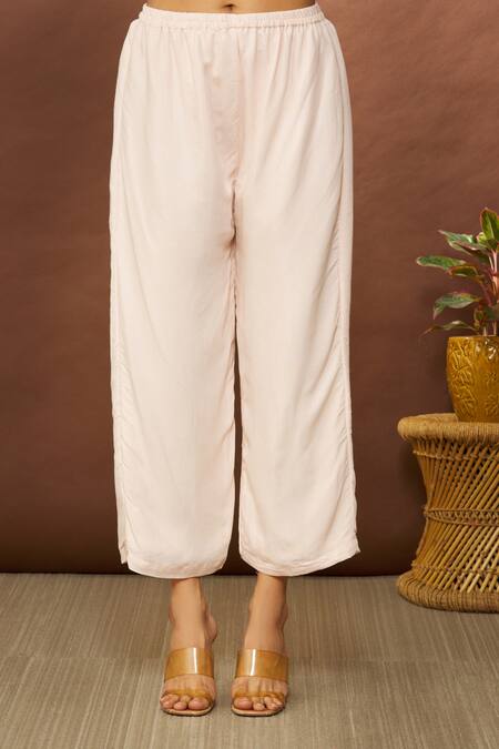 Samyukta Singhania Pink Georgette Embroidered Abstract Shirt Collar High-low With Pant at Aza Fashions Samyukta Singhania_Pink Georgette Embroidered Abstract Shirt Collar High-low With Pant _at_Aza_Fashions