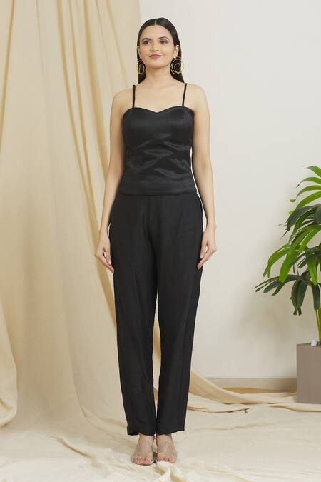 Shop_Surendri_Beige Kotadoria Floral Jacket Front Open, Tube Top Printed With Pant Set_Online_at_Aza_Fashions