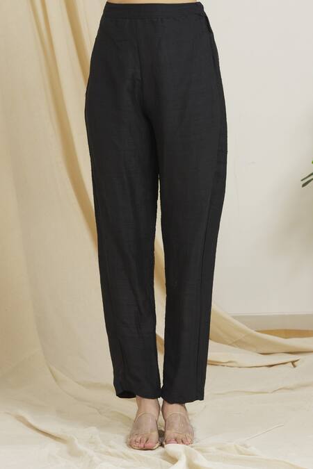 Surendri_Beige Kotadoria Floral Jacket Front Open, Tube Top Printed With Pant Set_at_Aza_Fashions