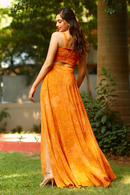 Ankita Dharman Geometric Print Lehenga Set 