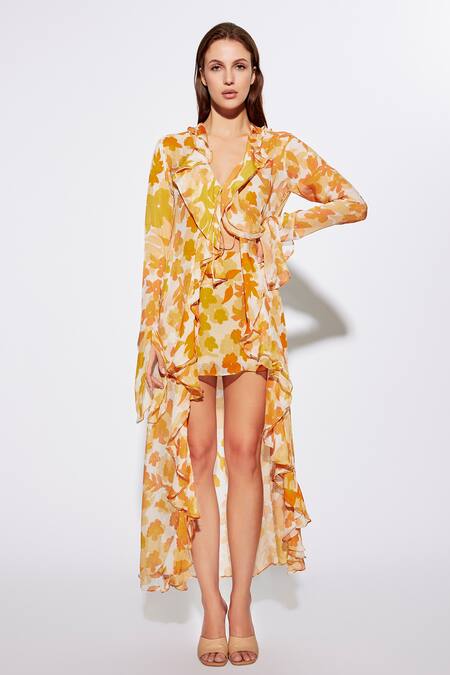 Gaby Charbachy GC 610 Yellow High-Low Dress – Rofial Beauty