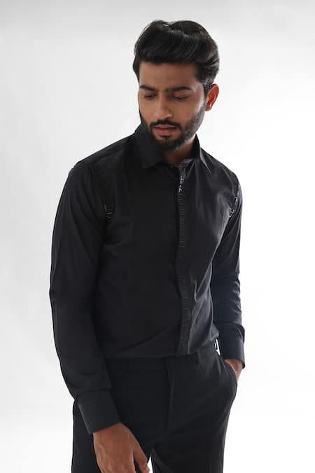PAARSH Placed Cutdana Embroidered Shirt 