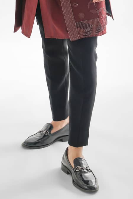 PAARSH Brown Modal, Satin, Terrycloth Crystals, Phlox Embellished Achkan Pant Set Online at Aza Fashions PAARSH_Brown Modal, Satin, Terrycloth Crystals, Phlox Embellished Achkan Pant Set _Online_at_Aza_Fashions